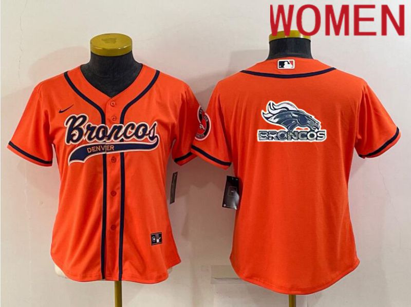 Women Denver Broncos Blank Orange 2022 Nike Co branded NFL Jersey